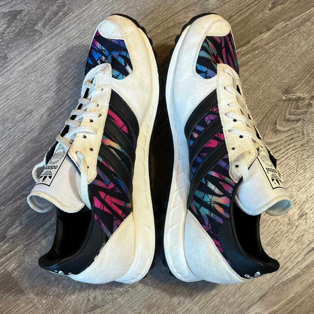 Adidas TRX Vintage Mens 11 Cream Black Multicolor Graphic Sneakers HQ9851
